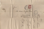 Sellos del Mundo : Europa : Alemania : ALEMANIA, CARTA DE 1880 CON SELLO DE BAYERN De 10 pfennig rojo rosáceo.