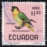 Stamps Ecuador -  PIONITES MELANOCEPHALA(chirlecres)