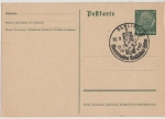 Stamps Europe - Germany -  III REICH, 1937, ENTERO POSTAL KAISER, BERLIN, ENCUENTRO ENTRE MUSSOLINI Y HITLER, 29-9-37. DEUTSCHE