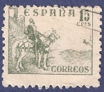 Stamps Spain -  Edifil 819 El Cid 0,15 descentrado