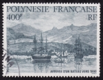 Sellos del Mundo : Oceania : Polynesia : Ll egada de un barco 1880