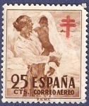 Stamps Spain -  Edifil 1105 Pro tuberculosos 0,25 aéreo