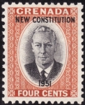 Stamps : America : Grenada :  NUEVA CONSTITUCION 1951