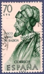 Stamps Spain -  Edifil 1527 Vasco Núñez de Balboa 0,70