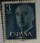 Stamps Spain -  Franco 3 ptas