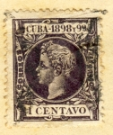 Stamps Cuba -  Alfonso XII 1898-99
