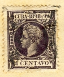 Sellos de America - Cuba -  Alfonso XII 1898-99