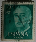 Stamps : Europe : Spain :  Franco 12 ptas