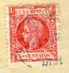 Stamps Cuba -  Alfonso XII 1898-99