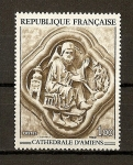 Stamps France -  Bajo Relieve de la catedral de Amiens
