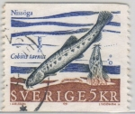Stamps Sweden -  Cobitis taenia