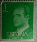 Stamps Spain -  Juan Carlos I 1pta 77