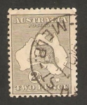 Stamps Australia -  mapa de la isla y canguro