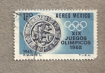 Stamps Mexico -  XIX Olimpiadas 1968