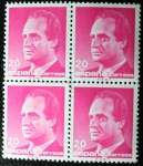 Stamps Spain -  Juan Carlos I 20pta 84 en bloque de 4
