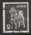 Stamps Japan -  Perro Akita Inu