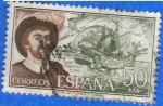 Stamps : Europe : Spain :  ESPAÑA 1976 (E2310) Personajes espanoles Juan Sebastian Elcano 50p 8 INTERCAMBIO