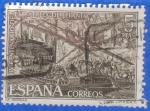 Stamps Spain -  ESPAÑA 1971 (E2056) IV Centenario de la Batalla de Lepanto - La batalla 5p 2 IN