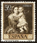 Sellos de Europa - Espaa -  La Virgen del Rosario - Murillo
