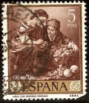 Stamps Spain -  Niños contando monedas - Murillo