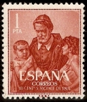 Stamps : Europe : Spain :  III Centenario de la muerte del Beato san VIcente de Paul