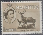 Stamps : Africa : Mauritius :  MAURICIO 1953 (S262) Coronacion - Ciervo 1r
