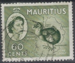 Sellos del Mundo : Africa : Mauricio : MAURICIO 1953 (S261) Coronacion - Mapa y Dodo 60c