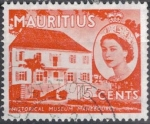 Stamps : Africa : Mauritius :  MAURICIO 1953 (S256) Coronacion - Museo Mahebourg 15c
