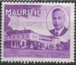 Stamps : Africa : Mauritius :  MAURICIO 1949 (S244) Casa de Gobierno - Le Reduit 35c