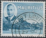 Stamps : Africa : Mauritius :  MAURICIO 1949 (S239) Rempart Mountain 5c