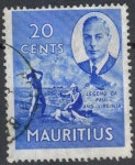 Sellos del Mundo : Africa : Mauritius : MAURICIO 1945 (S242) Leyenda de Pablo y Virginia 20c