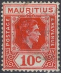 Sellos de Africa - Mauricio -  MAURICIO 1938-43 (S215) Rey Jorge VII 10c
