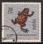 Stamps : Europe : Poland :  El sapo de vientre de fuego.