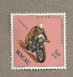 Stamps : Asia : Macau :  Motociclismo