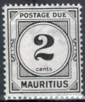 Stamps : Africa : Mauritius :  MAURICIO 1933-54 (S J1) Numero 2c