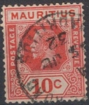 Stamps : Africa : Mauritius :  MAURICIO 1921-26 (S172) Rey Eduardo VII 10c