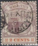 Stamps Africa - Mauritius -  MAURICIO 1895-1904 (S94) Escudo de armas 2c
