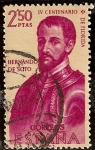 Stamps : Europe : Spain :  IV Centenario del descubrimiento de la Florida - Hernando de Soto