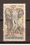 Stamps : Europe : Czechoslovakia :  ELEFANTES