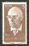 Stamps Germany -  johannes r. becher 