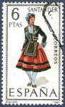 Stamps Spain -  Edifil 1954 Traje regional Santander 6