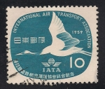 Stamps : Asia : Japan :  Grulla japonesa, emblema de la IATA.