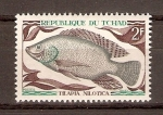 Stamps : Africa : Chad :  TILAPIA   NILOTICA