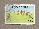 Stamps Tanzania -  Copa mundial Fútbol Italia 1990