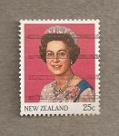 Stamps New Zealand -  Isabel II