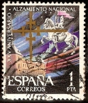 Stamps Spain -  XXV aniversario del Alzamiento Nacional - Alegoria de la Paz