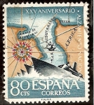 Sellos de Europa - Espaa -  XXV aniversario del Alzamiento Nacional - Paso del estrecho