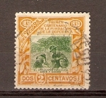 Stamps America - Ecuador -  RECOLECTORES  DE  CAFÉ  Y  CACAO