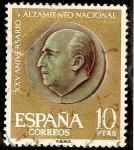 Stamps Spain -  XXV aniversario del Alzamiento Nacional - General Franco