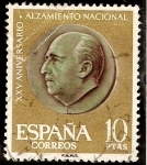 Sellos de Europa - Espaa -  XXV aniversario del Alzamiento Nacional - General Franco